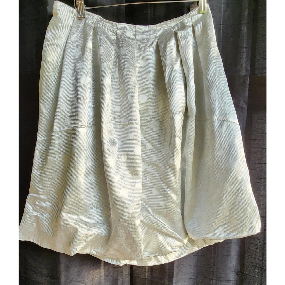 Kay unger silver pleated skirt 14